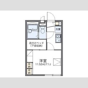 1K 間取り図