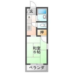 1K 間取り図