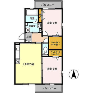 2LDK 間取り図