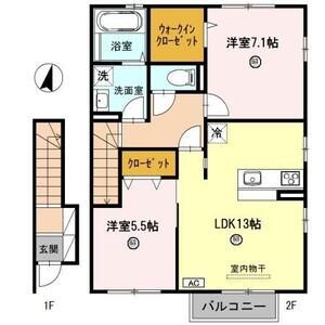 2LDK 間取り図