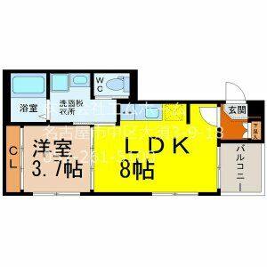 1LDK 間取り図