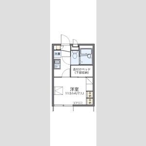 1K 間取り図