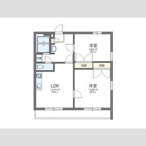 2DK 間取り図