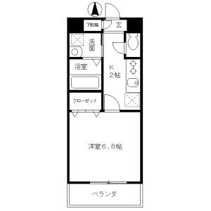 1K 間取り図