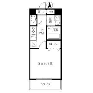 1K 間取り図