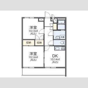 2DK 間取り図