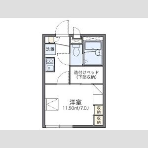 1K 間取り図