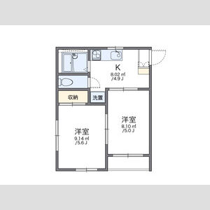 2DK 間取り図