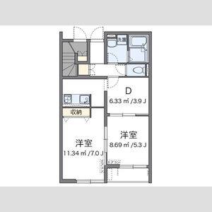2DK 間取り図