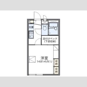 1K 間取り図
