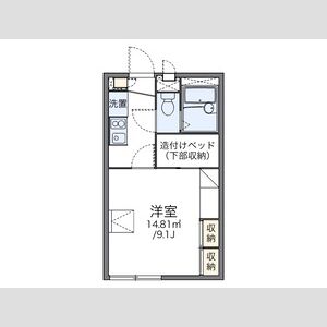 1K 間取り図