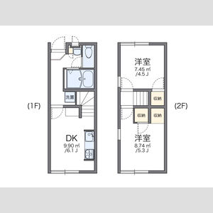 2DK 間取り図