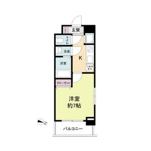 1K 間取り図