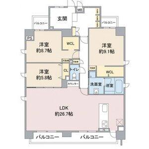3LDK 間取り図