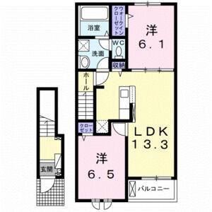 2LDK 間取り図