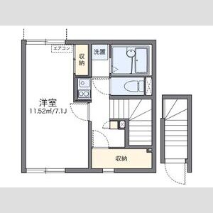 1K 間取り図