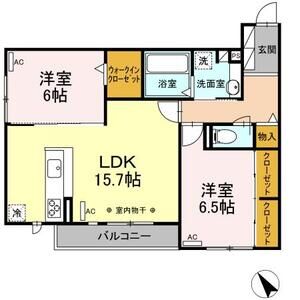 2LDK 間取り図