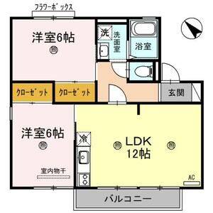 2LDK 間取り図