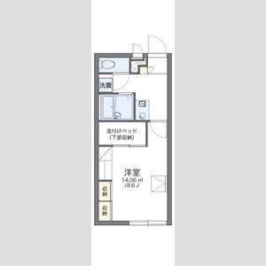 1K 間取り図