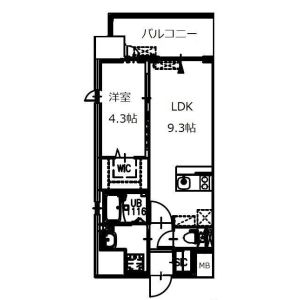 1K 間取り図
