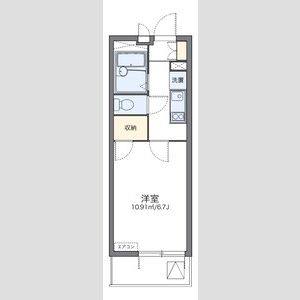 1K 間取り図
