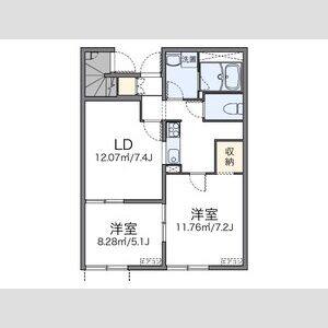 2LDK 間取り図