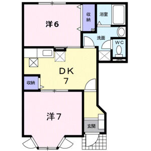 2DK 間取り図