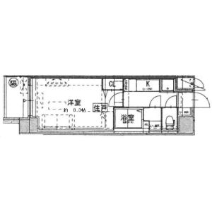1K 間取り図