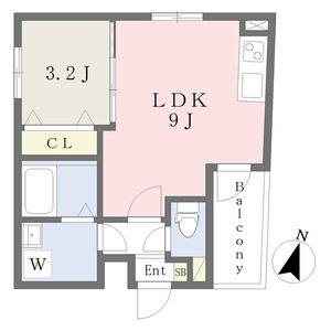1LDK 間取り図