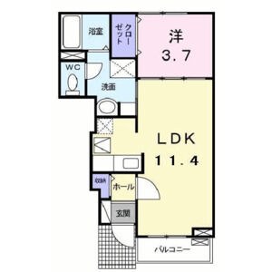 1LDK 間取り図