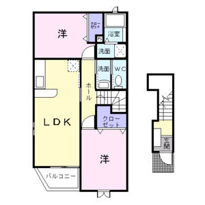 2LDK 間取り図