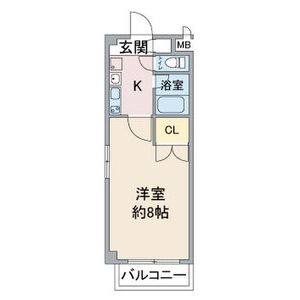 1K 間取り図