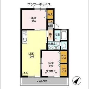 2LDK 間取り図