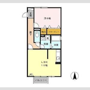 1LDK 間取り図