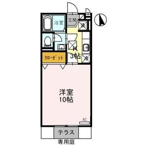 1K 間取り図