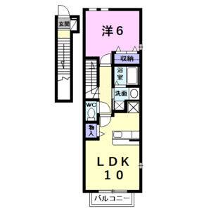 1LDK 間取り図
