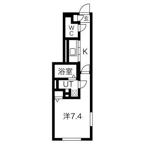1DK 間取り図