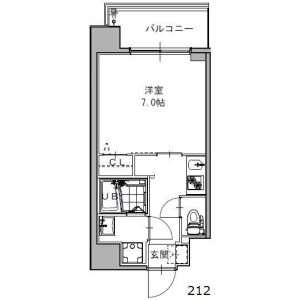1K 間取り図