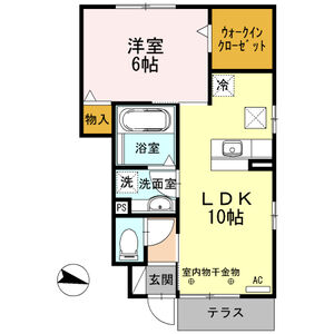 1LDK 間取り図