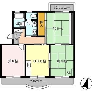 3DK 間取り図