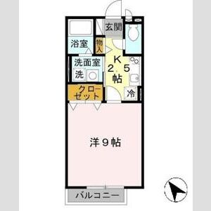 1K 間取り図