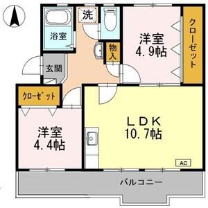 2LDK 間取り図