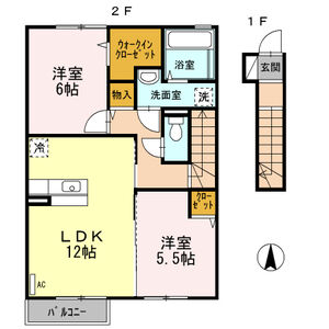 2LDK 間取り図