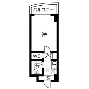 1K 間取り図