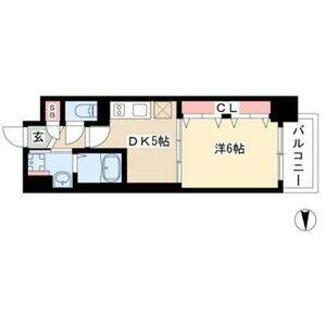 1DK 間取り図
