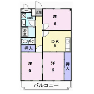 3DK 間取り図