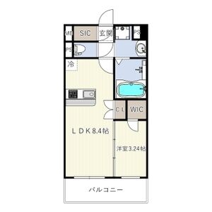 1LDK 間取り図