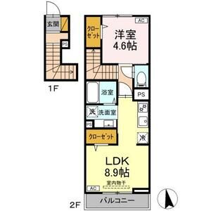 1LDK 間取り図