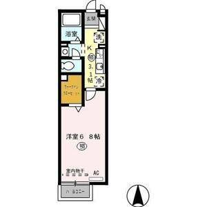 1K 間取り図