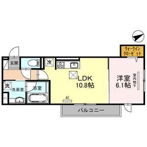 1LDK 間取り図